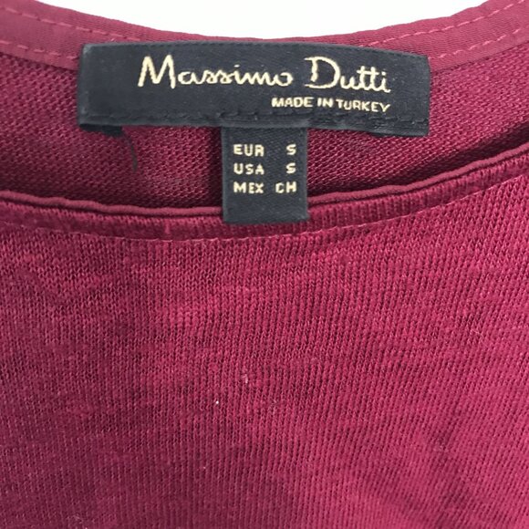 Massimo Dutti Deep Red Linen Womens Tank Top S - Picture 3 of 12